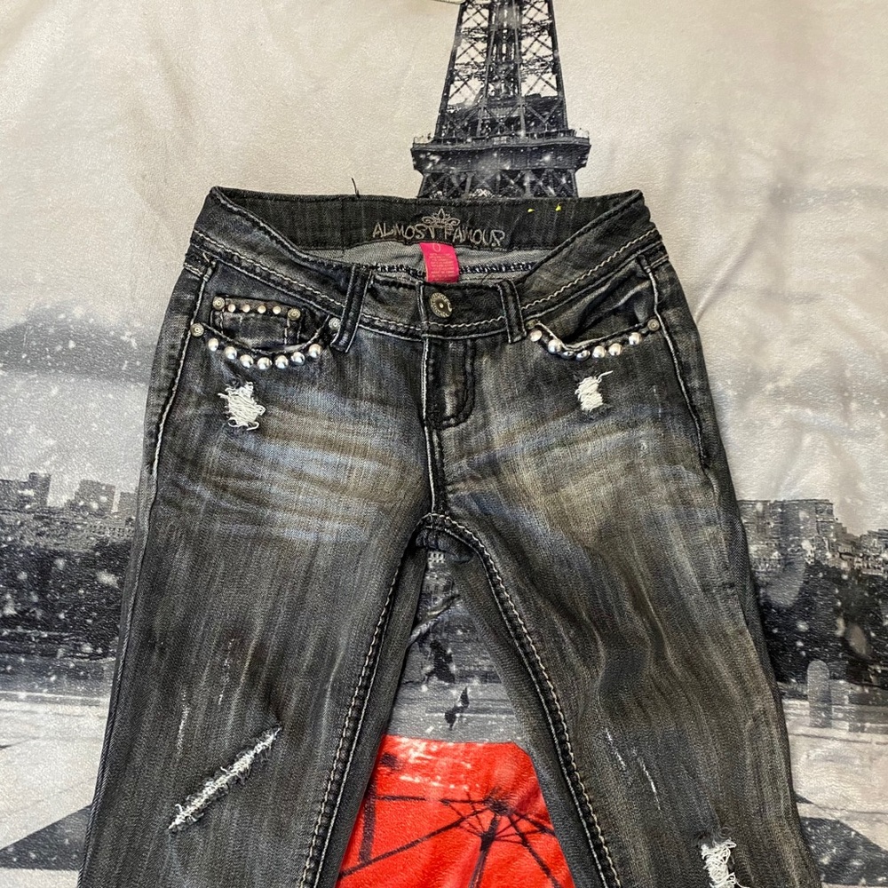 Almost Famous Distressed Skinny Jeans